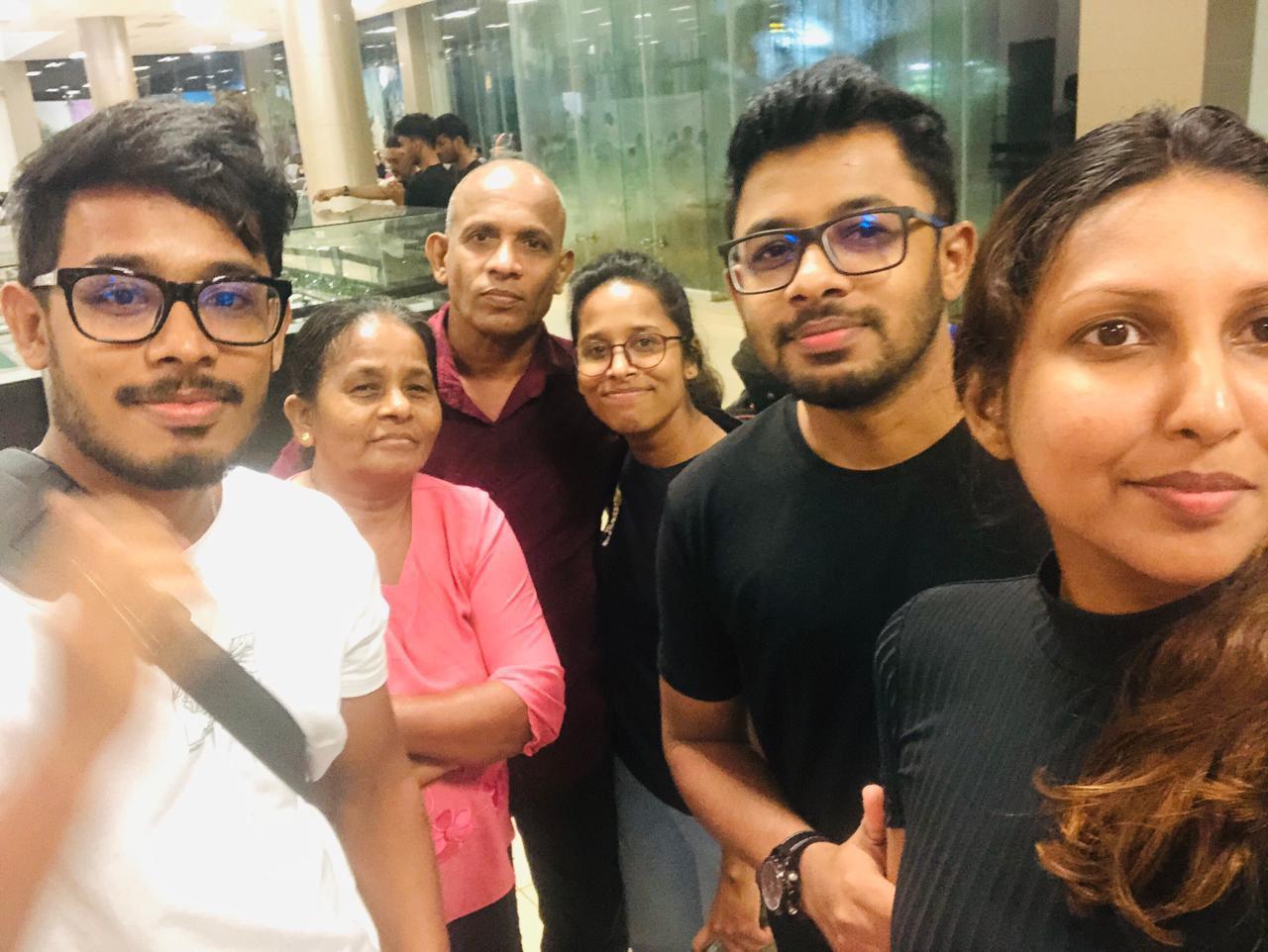 Sachith with his family