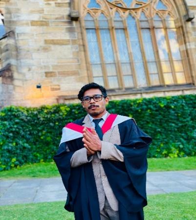 Sachith at graduation
